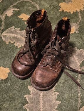 Dr. Martens Brown Leather Lace-Up Ankle Boots